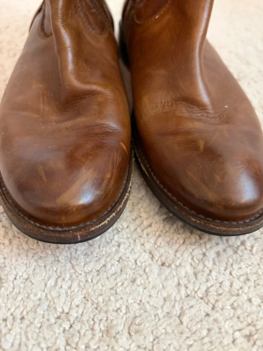 Frye Shirley 77739 Cognac Leather Over the Knee Riding Boots Women's Size 7.5 B